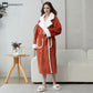 Jacquard Fleece Lapel Neck Bathrobe