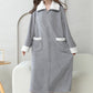 Soft Fleece Warm Zippered Long Nightgown