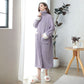 Soft Fleece Warm Zippered Long Nightgown