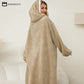 Jacquard Apple Flannel Hooded Nightgown