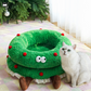 Cute Christmas Wreath Soft Pet Bed