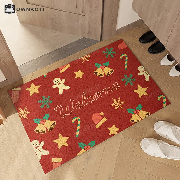 Christmas "Welcome" Anti-slip Cuttable Door Mat