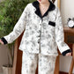 Plus Size Soft Breathable Pastoral Pajama Set