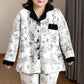 Plus Size Soft Breathable Pastoral Pajama Set