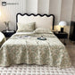 Jacquard Floral Quilted Cotton Gauze Coverlet