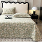 Jacquard Floral Quilted Cotton Gauze Coverlet