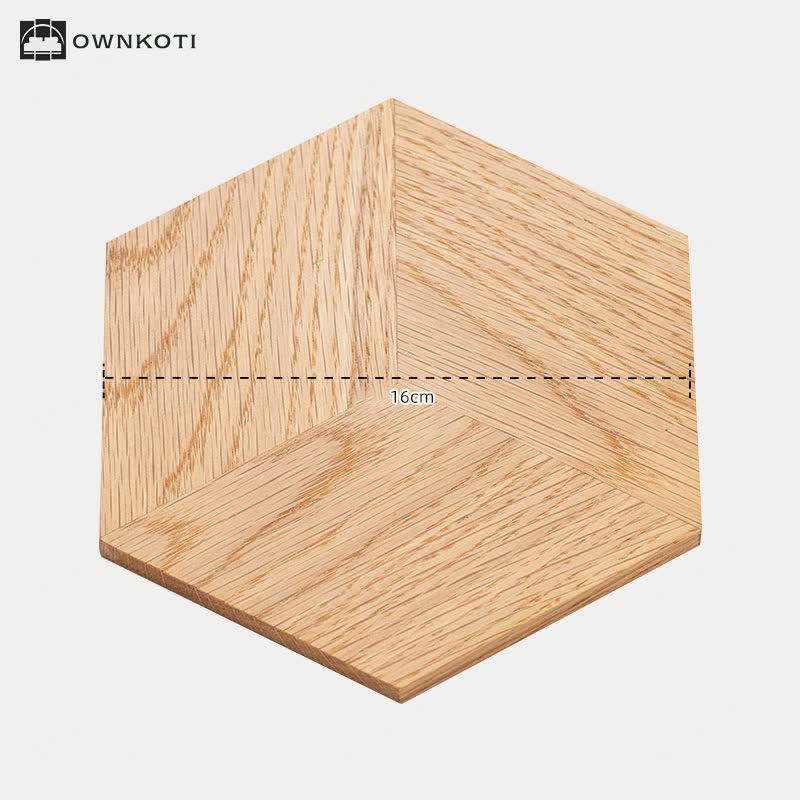 Hexagon Shape Wooden Placemat Coaster