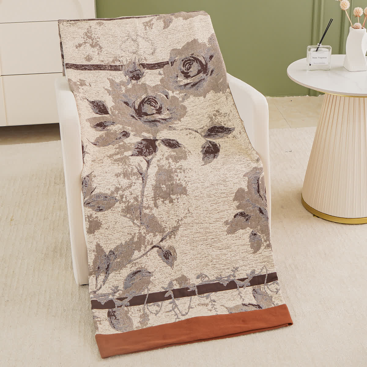 Cotton Gauze Rose Print Comfy Quilt - image 7