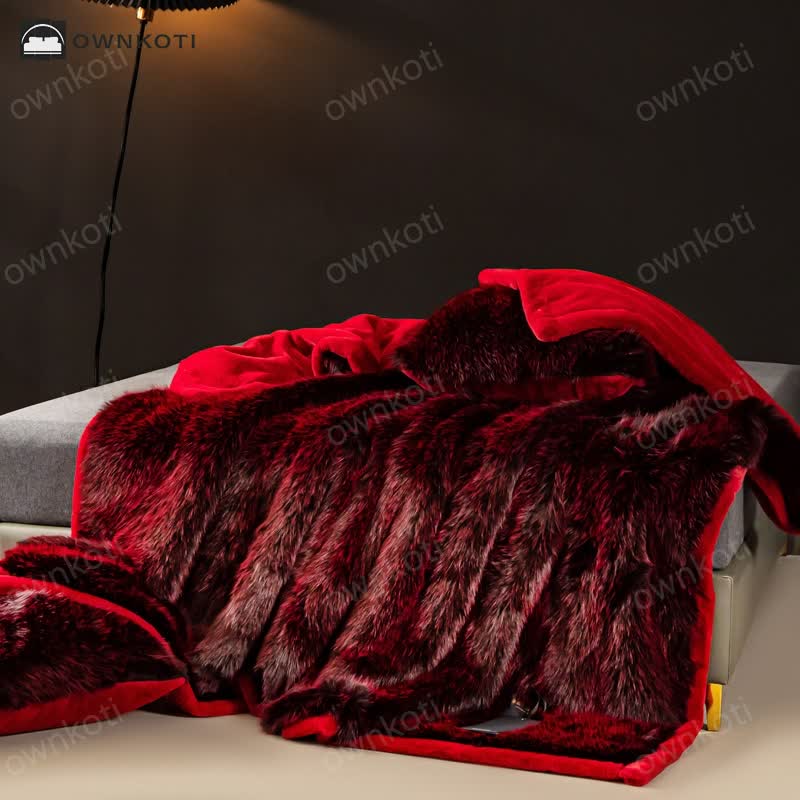 Luxurious Faux Fur Thick Throw Blanket