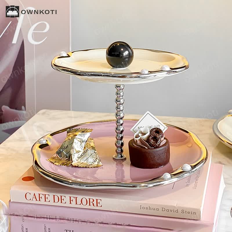 Multi-layer Ceramics Table Cupcake Stand