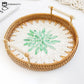 Rattan Woven Tray Snack Storage Basket