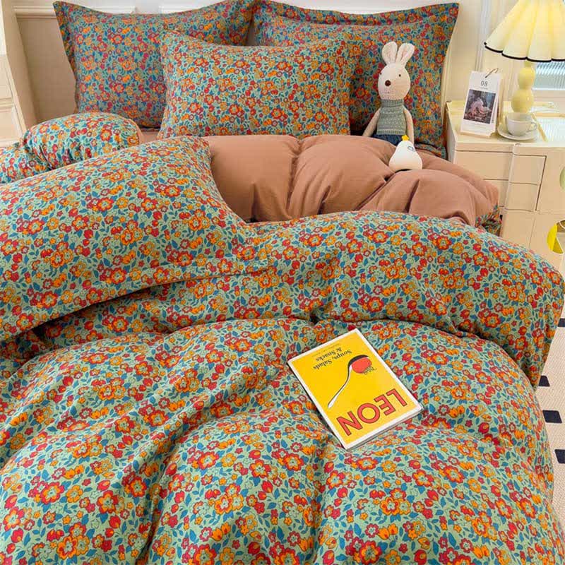 Bright Floral Print Comfy Bedding Collection