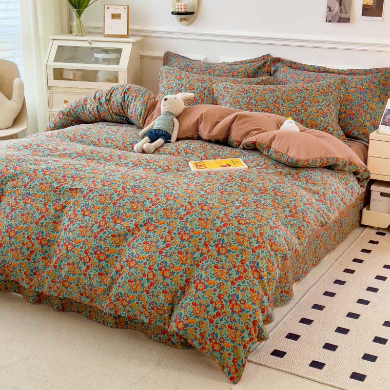 Bright Floral Print Comfy Bedding Collection