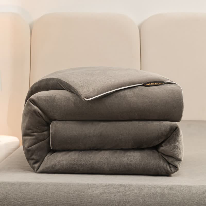 Solid Color Warm Duvet Cover Comforter Set - image 17