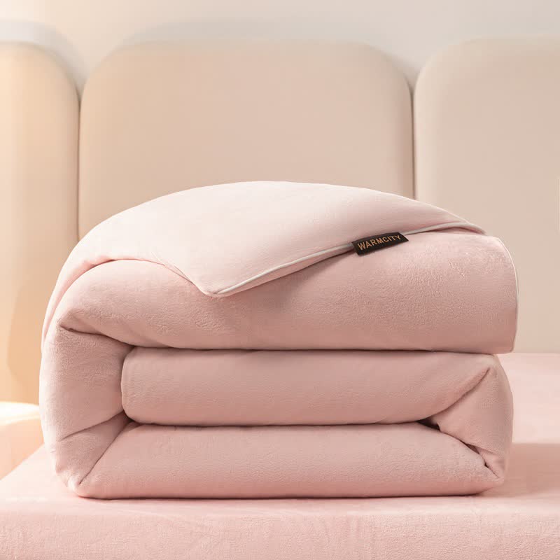 Solid Color Warm Duvet Cover Comforter Set - image 7