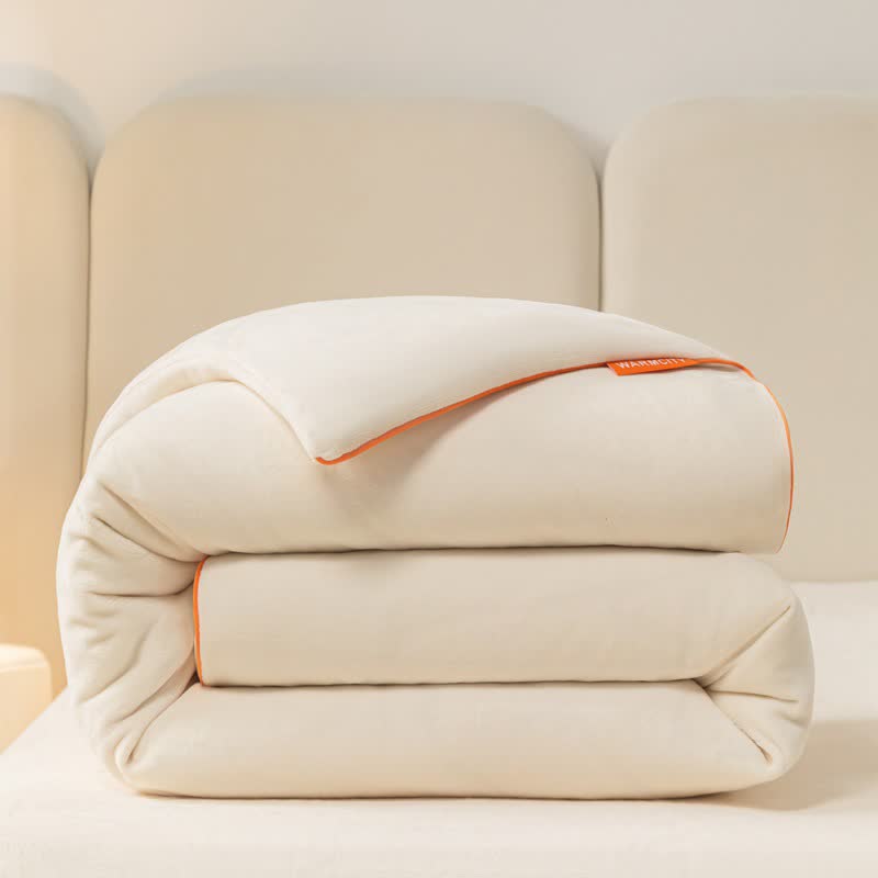 Solid Color Warm Duvet Cover Comforter Set - image 10