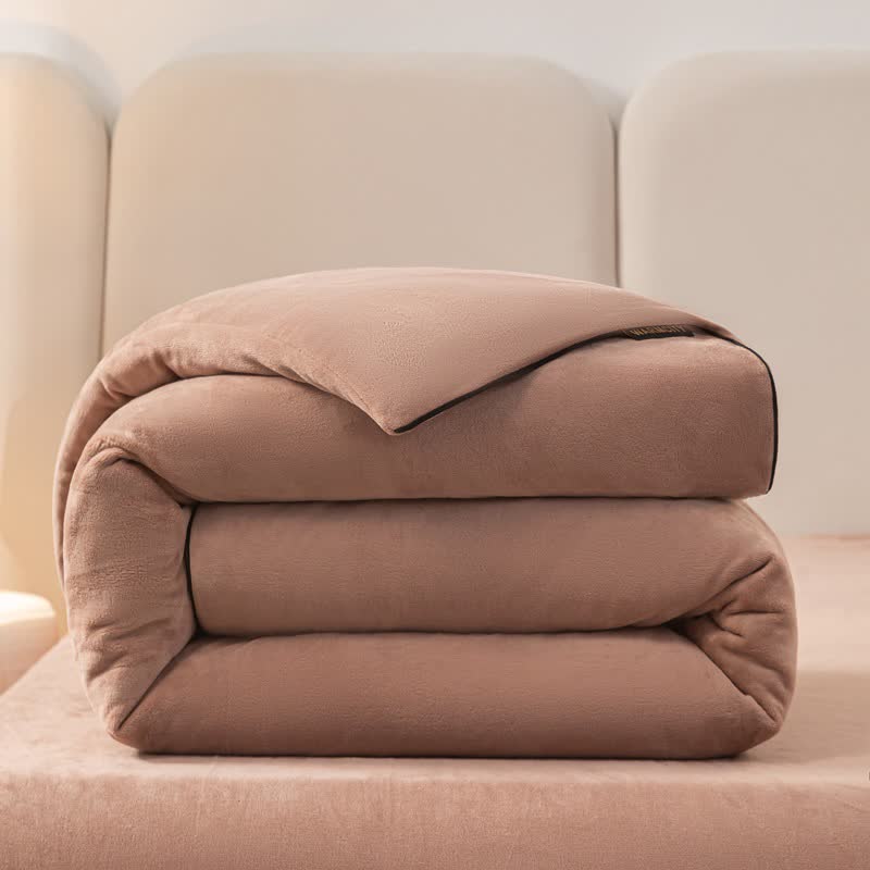 Solid Color Warm Duvet Cover Comforter Set - image 13