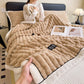 Ownkoti Plaid Texture Soft  Fleece Throw Blanket - image 2