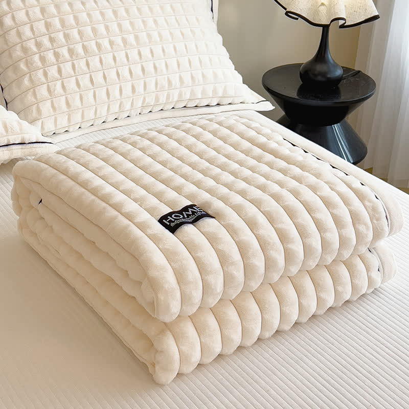 Ownkoti Plaid Texture Soft  Fleece Throw Blanket - image 10