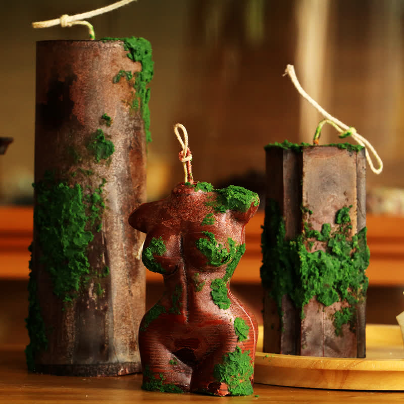 Green Hills & Moss Art Ornament Scented Candle - image 0