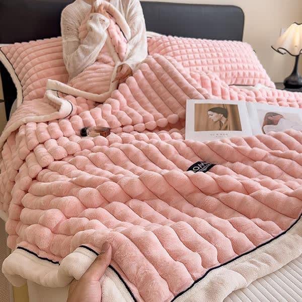 Ownkoti Plaid Texture Soft  Fleece Throw Blanket - image 23