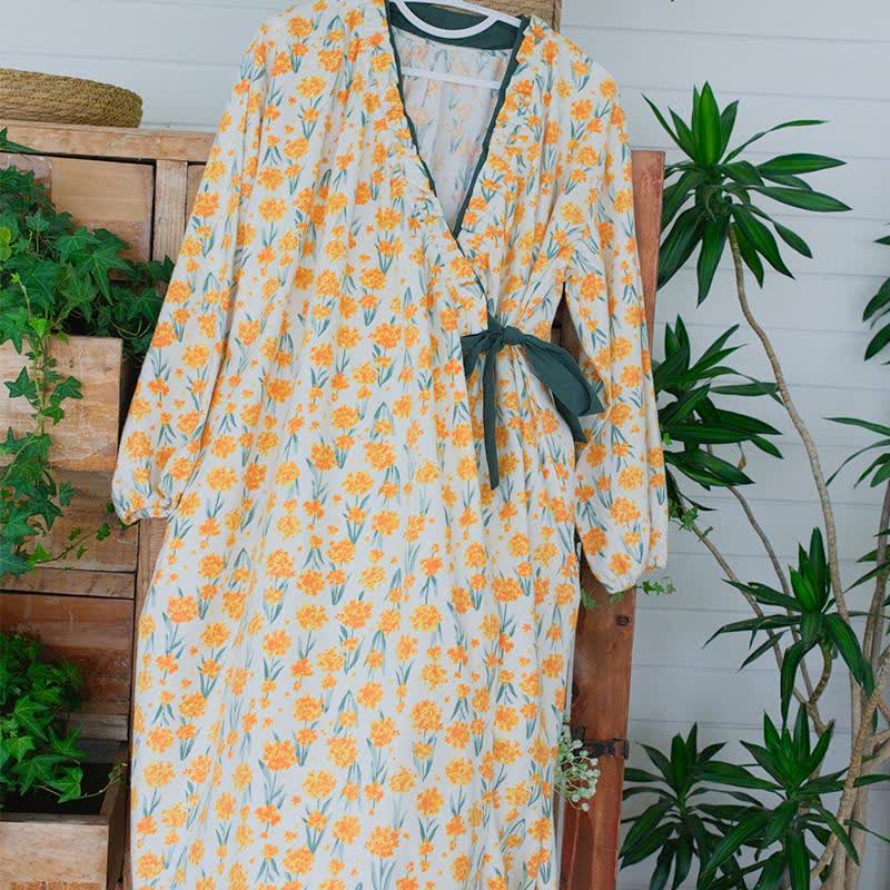 Brushed Pure Cotton Floral Nightgown