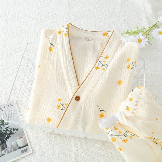 Refresh Floral Kimono Pajama Set