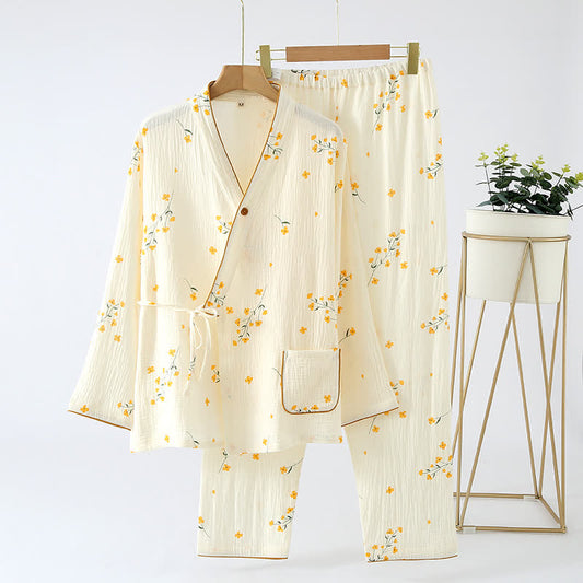 Refresh Floral Kimono Pajama Set