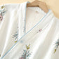 Floral Lily Kimono Cotton Gauze Pajama Set