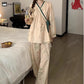 Long Sleeve Cross-front Soft Pajama Set