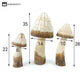 Mushroom Shape Wooden Home Decor Ornaments(3PCS)