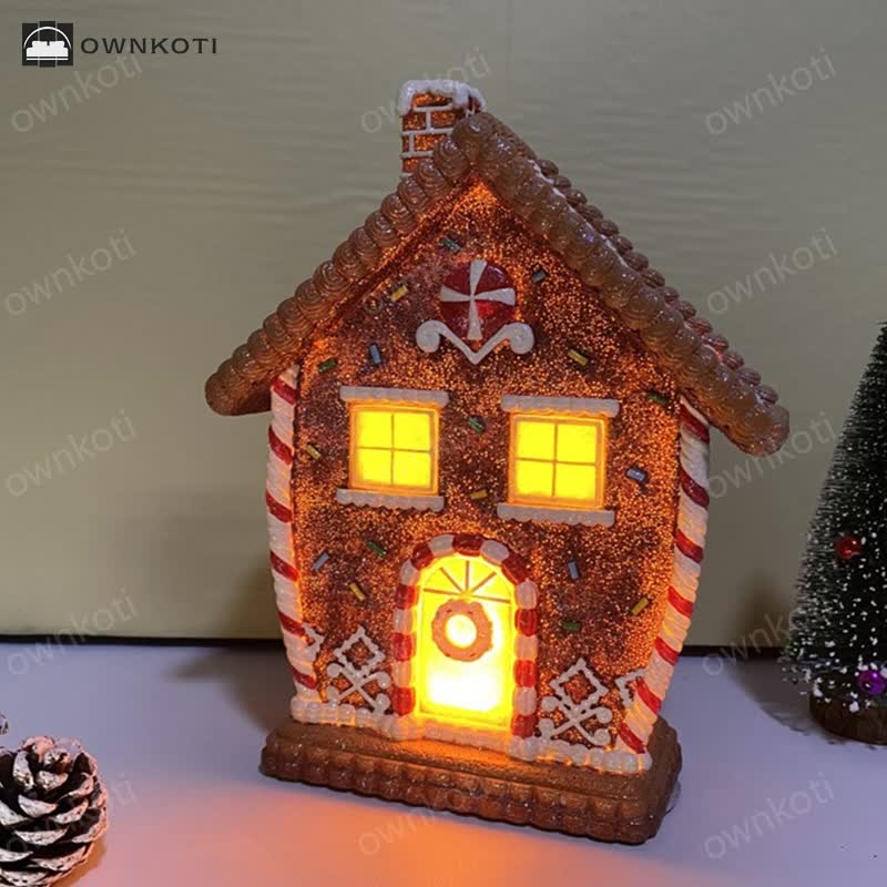 Christmas Glowing Gingerbread House Ornament