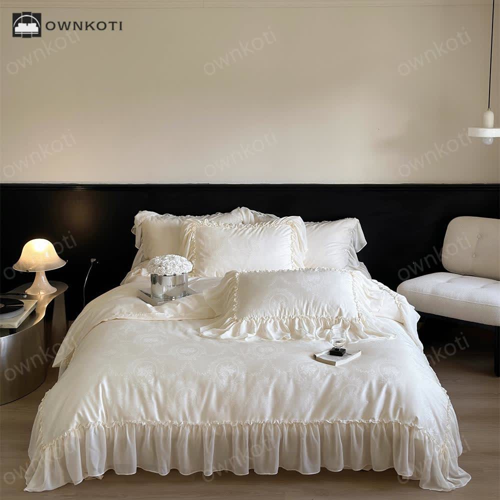 French Country Cotton Satin Bedding Set (4PCS)