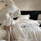 French Country Cotton Satin Bedding Set (4PCS)