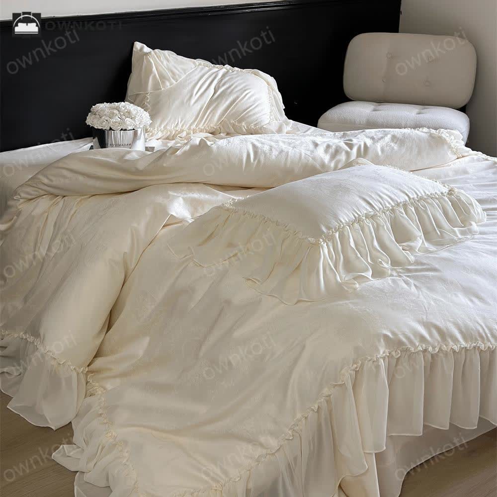 French Country Cotton Satin Bedding Set (4PCS)