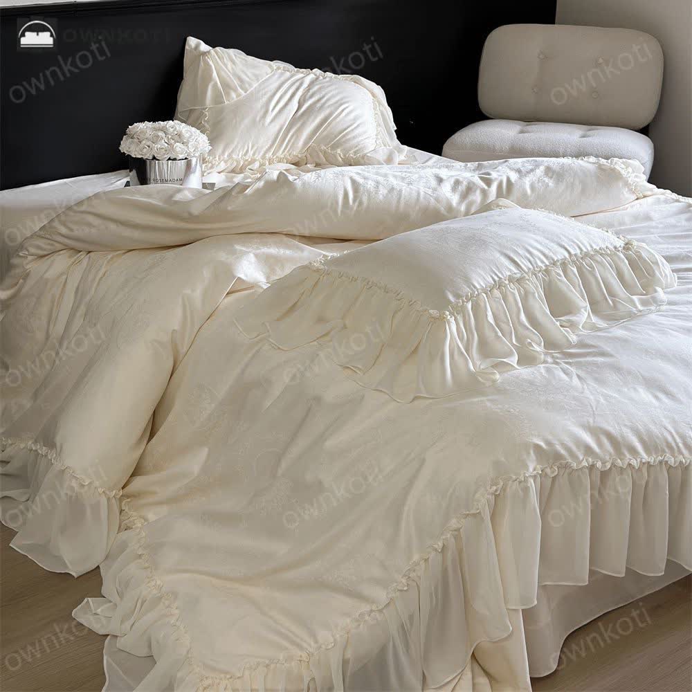 French Country Cotton Satin Bedding Set (4PCS)