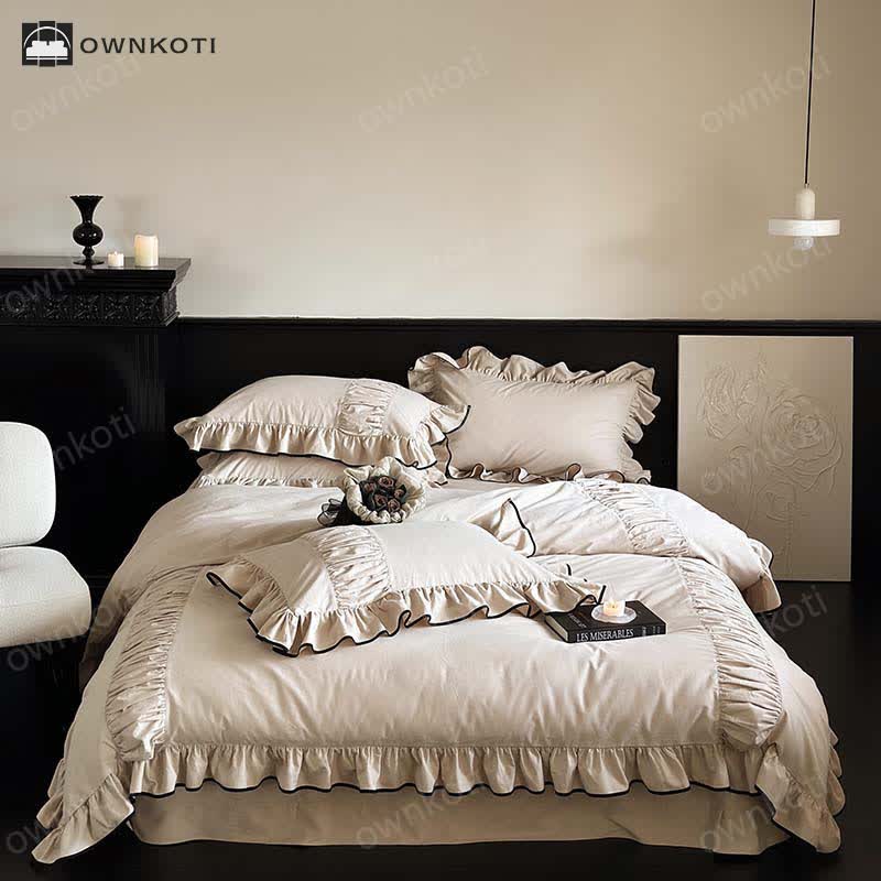 French Style Brushed Cotton Bedding Set (4PCS)