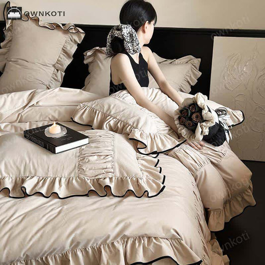 French Style Brushed Cotton Bedding Set (4PCS)