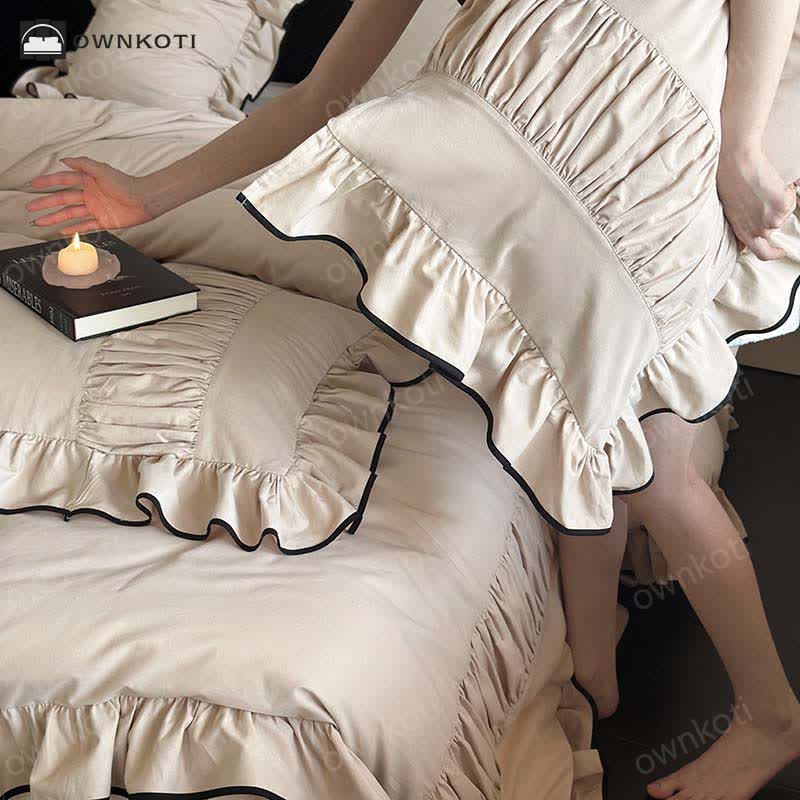 French Style Brushed Cotton Bedding Set (4PCS)