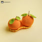 Pair Of Oranges Woven Home Decor Ornament