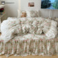 Elegant Floral Bed Skirt Bedding Set (4PCS)