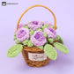 Woven Rose Flower Basket Ornament