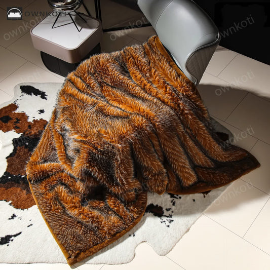 Soft Faux Fur Winter Luxurious Throw Blanket