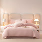 Solid Color Warm Duvet Cover Comforter Set - image 5