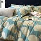 Brushed Cotton Ginkgo Leaf Flat Sheet Bedding Set(4PCS)