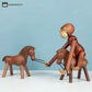 Solid Wood Creative Puppet Horse Ornament