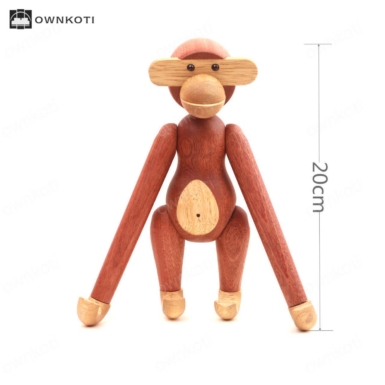 Solid Wood Movable Puppet Monkey Ornament