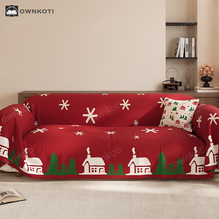 Christmas Festive Soft Anti-slip Sofa Cover