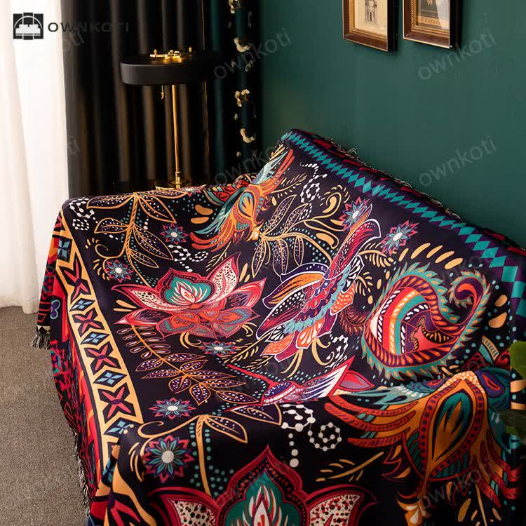 Bohemian Floral Butterfly Soft Sofa Cover