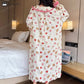 Plus Size Cotton Doll Collar Long Nightgown